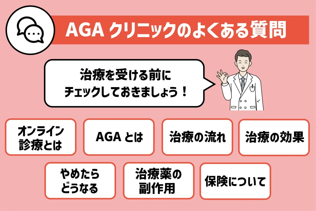 大阪のAGAクリニックで薄毛治療を受ける際によくある質問