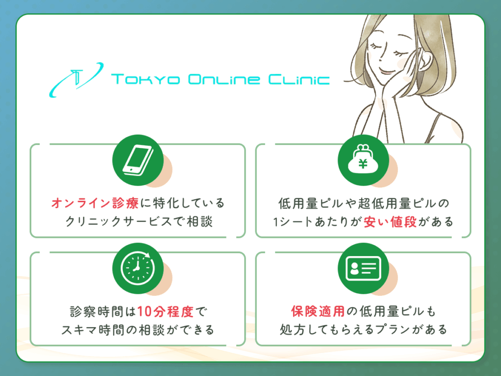 東京オンラインクリニックの低用量ピル・超低用量ピル処方おすすめプラン詳細
