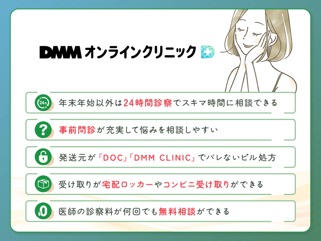 DMMオンラインクリニックの低用量ピル・超低用量ピル処方おすすめプラン詳細