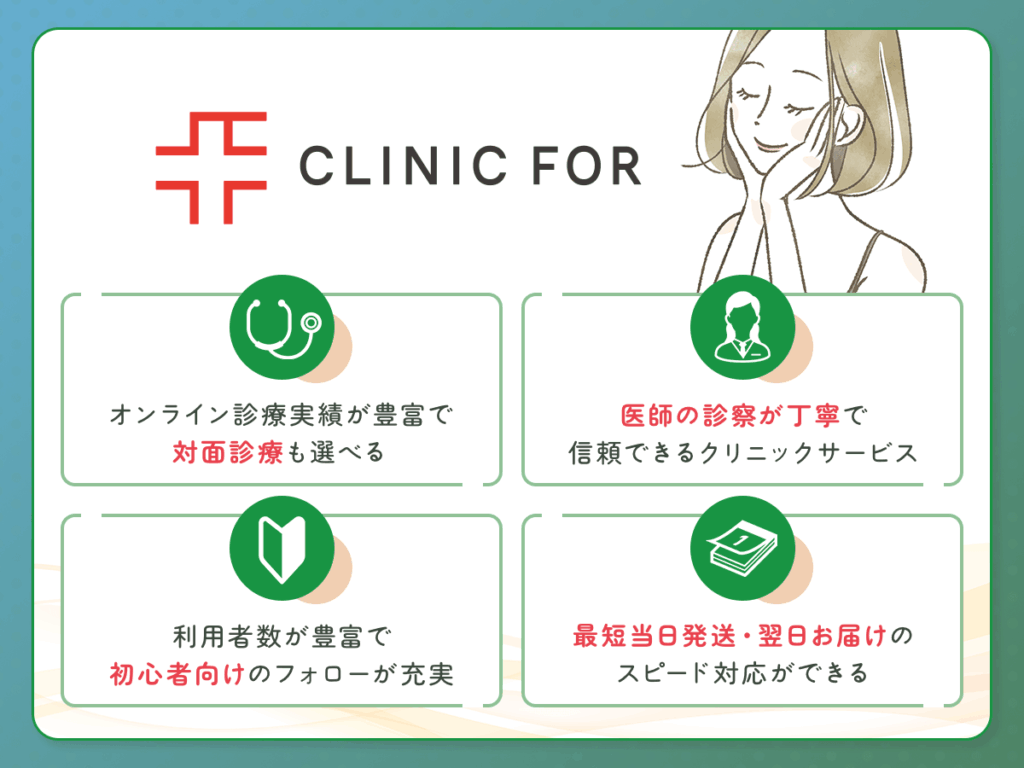 クリニックフォアの低用量ピル・超低用量ピル処方おすすめプラン詳細