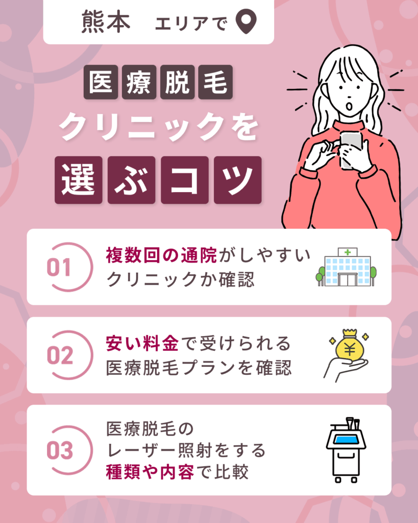 熊本の比較！医療脱毛おすすめクリニックを選ぶコツ