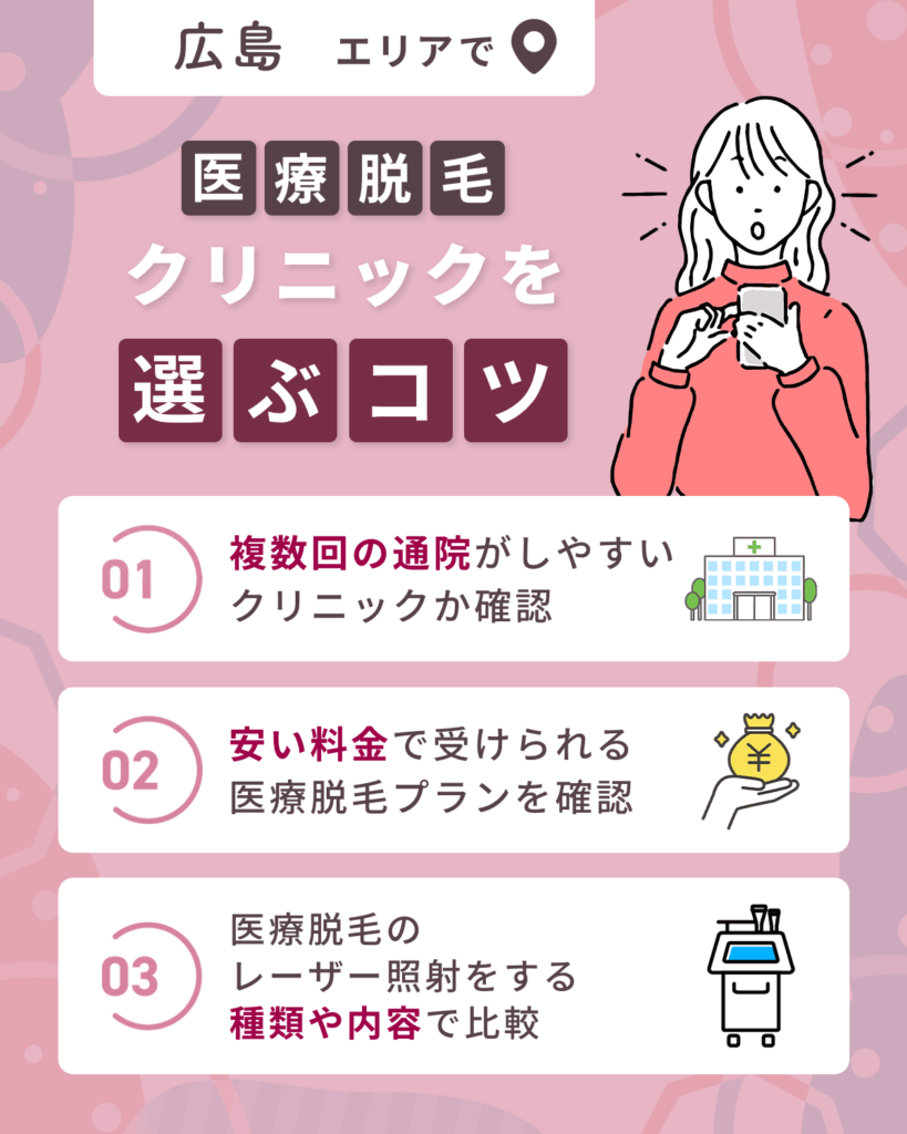 広島の比較！医療脱毛おすすめクリニックを選ぶコツ