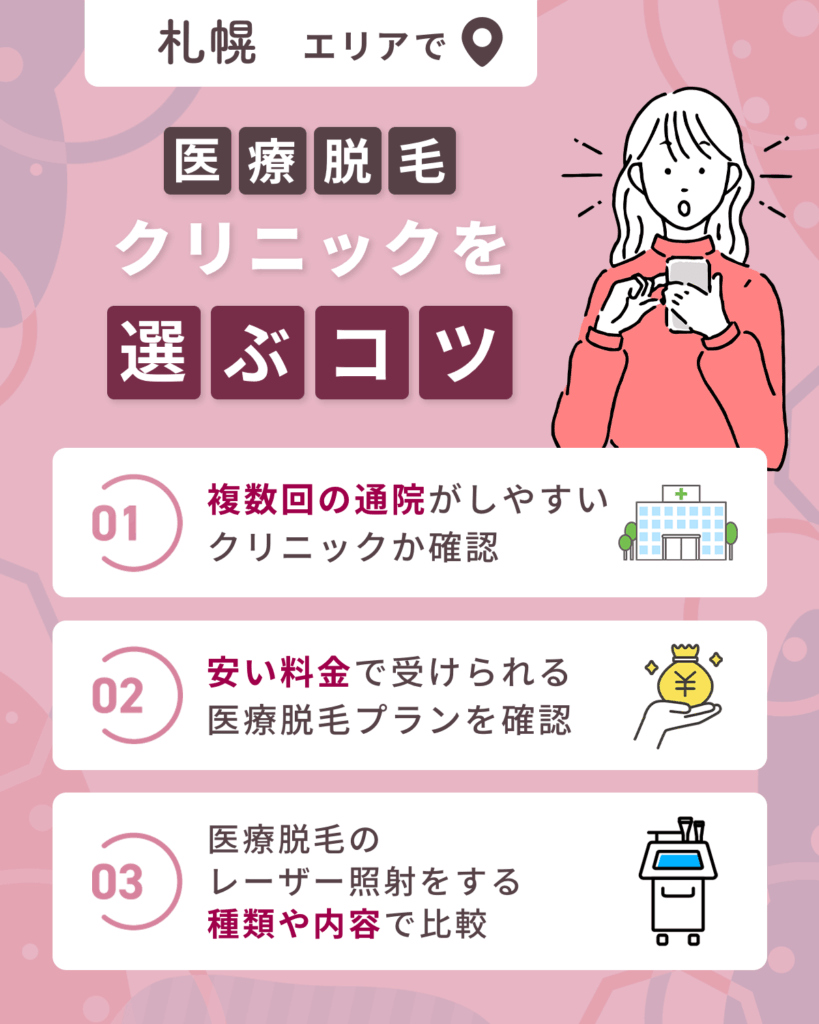 札幌の比較！医療脱毛おすすめクリニックを選ぶコツ